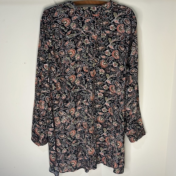 J. JILL Paisley Print Button Down Long Sleeve Tunic Size Large - Picture 16 of 16